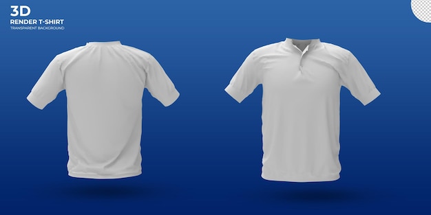 White render t-shirt mockup front and back