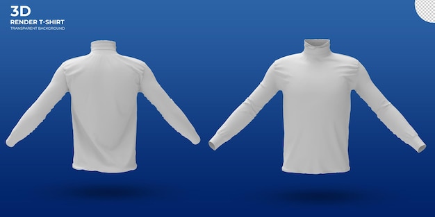 White render t-shirt mockup front and back