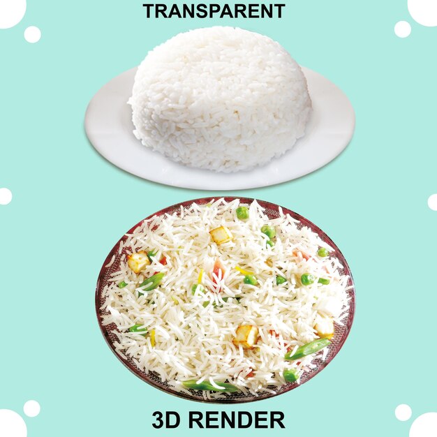 PSD white rice transparent background