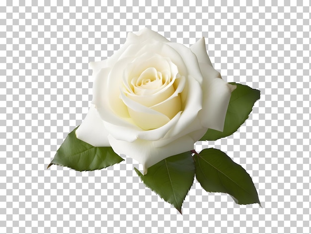 A white rose isolated on a transparent background png clipart