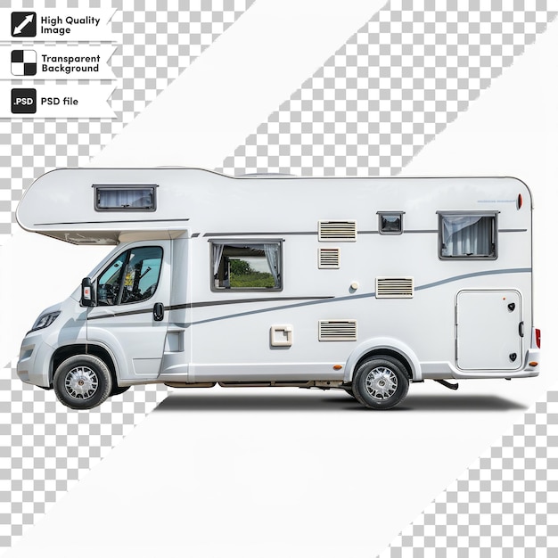 a white rv with a camper on the front and the words quot camper quot on the side