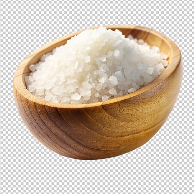 white salt in pod on transparent background