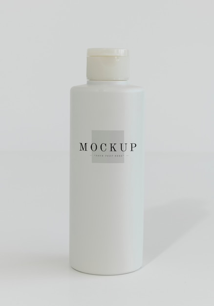 PSD white shampoo or conditioner bottle mockup