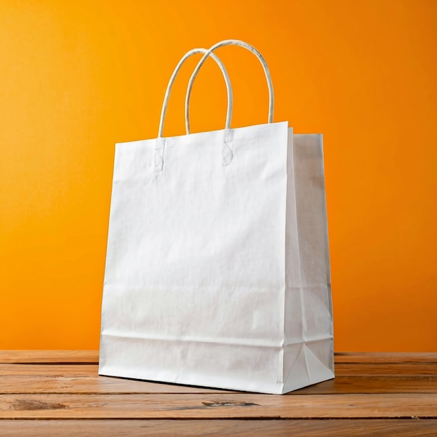 White shopping bag mockup