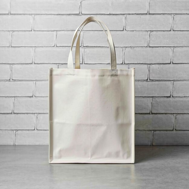 White shopping bag mockup