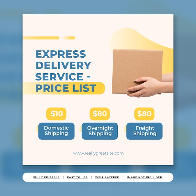 White Simple Modern Logistic Delivery Service Instagram Post Template