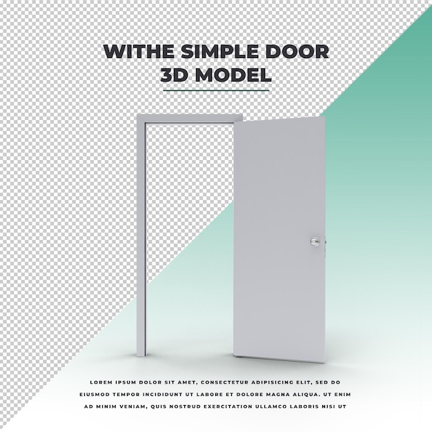 White Simple open Door