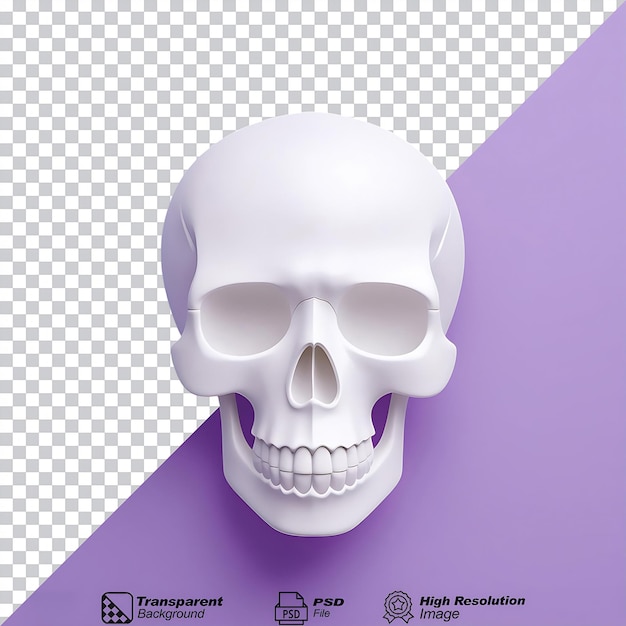 White Skull Icon isolated on transparent background