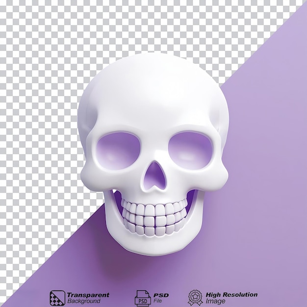 White Skull Icon isolated on transparent background