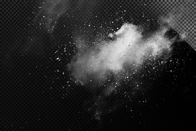 PSD white smoke and dust particles on a transparent background