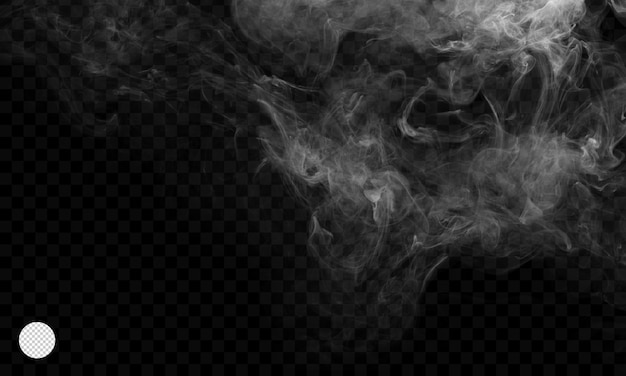 White Smoke isolated on black background