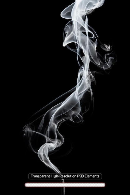 PSD white smoke isolated transparent background