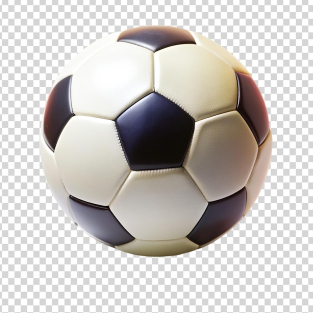 A white soccer ball on transparent background