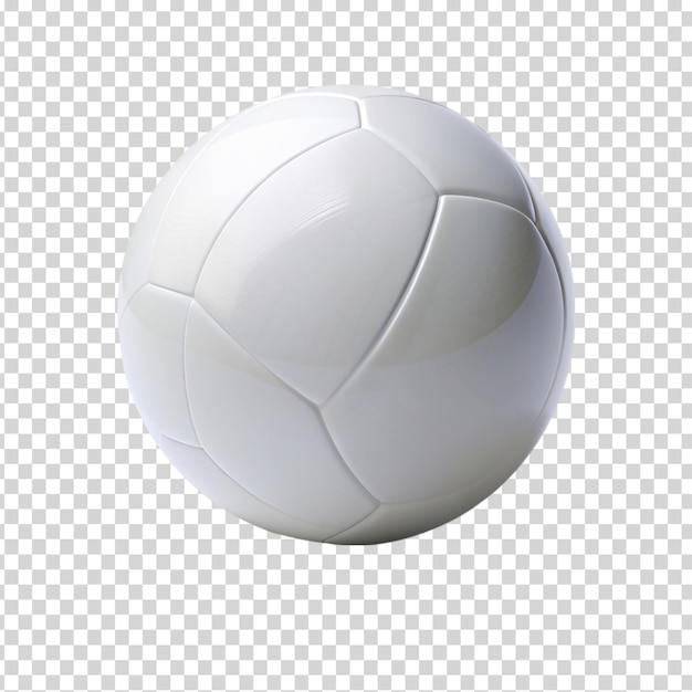 A white soccer ball on transparent background