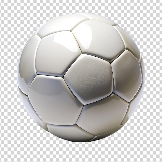 A white soccer ball on transparent background