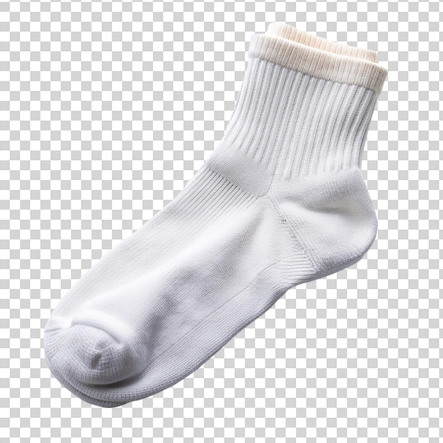 PSD a white sock on transparent background