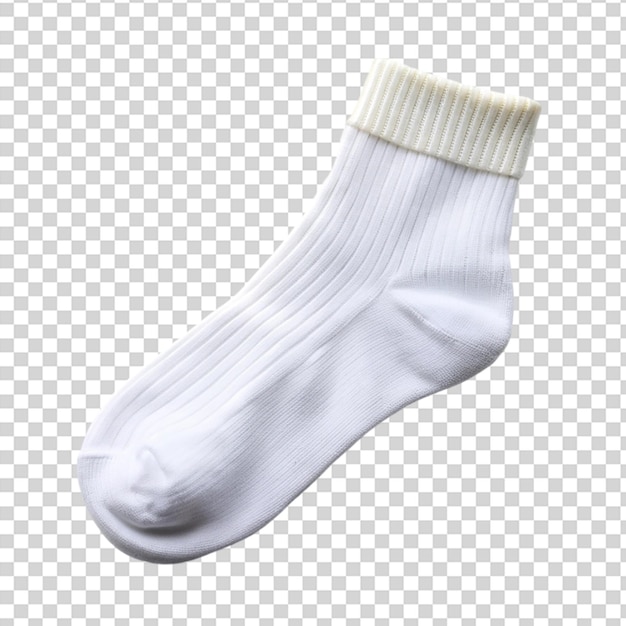 PSD a white sock on transparent background