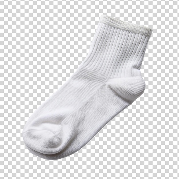 PSD a white sock on transparent background