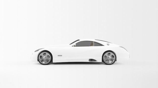 White sport car