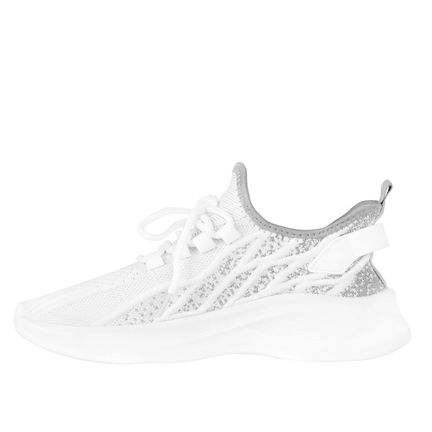 White Sports Sneakers Isolated