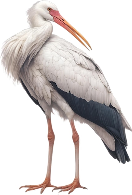 White Stork Closeup coloredpencil sketch of a White Stork Ciconia ciconia