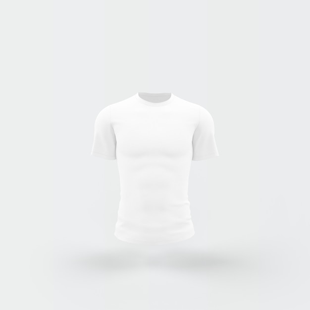 white t-shirt floating on white