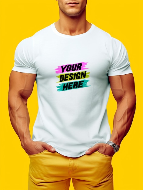 White t shirt mockup design