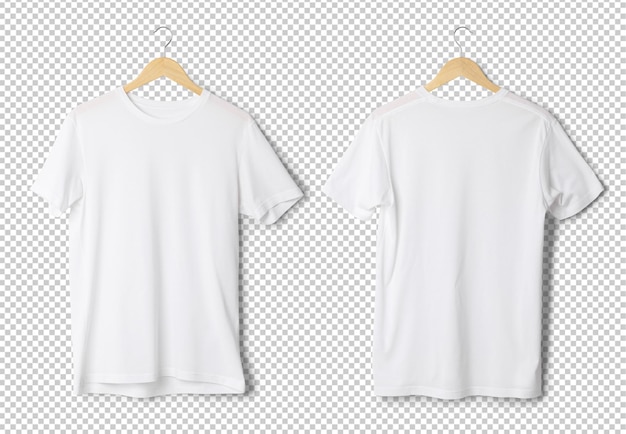 White T shirt mockup hanging Realistic template