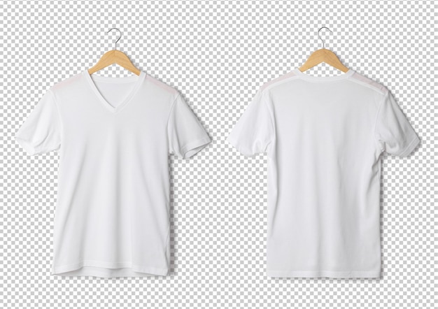 White T shirt mockup hanging Realistic template