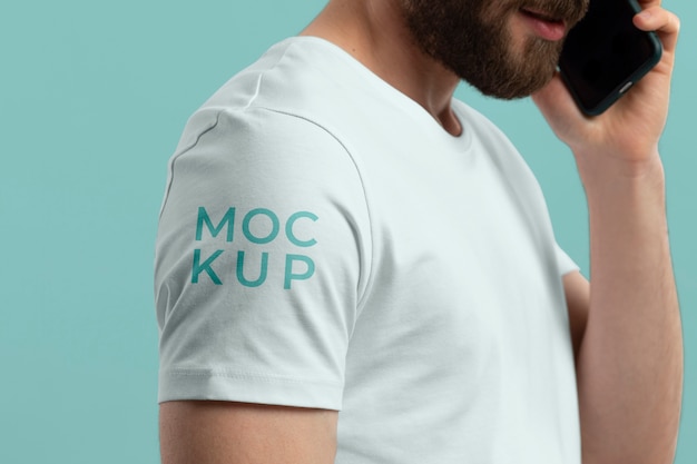 White t-shirt mockup template