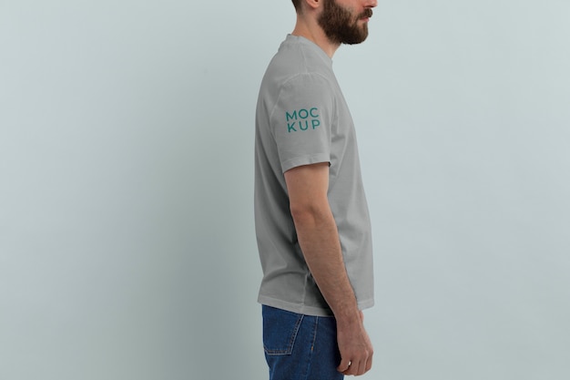 White t-shirt mockup template