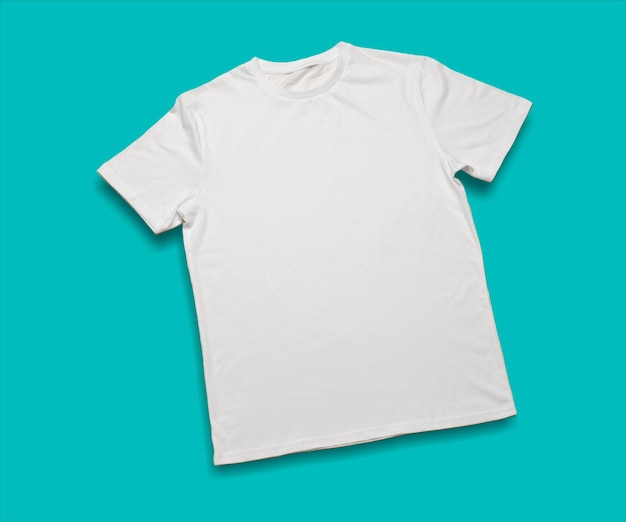 White t shirt on transparent background