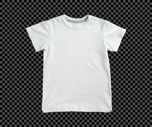 White t shirt on transparent background