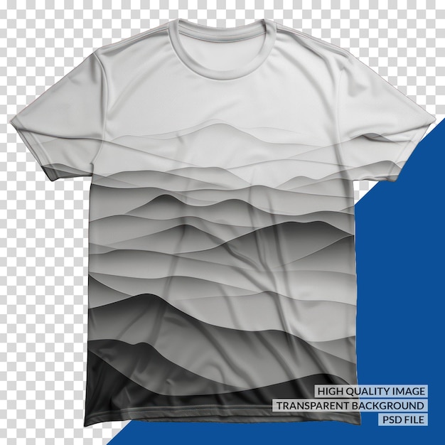 PSD a white t shirt with a blue background with a blue background