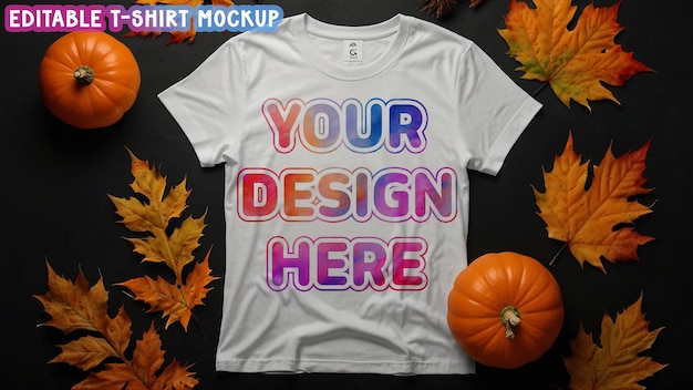 a white t shirt with the words your design design here