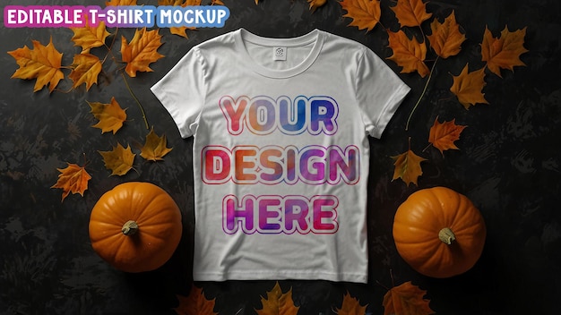 a white t shirt with the words your design design here