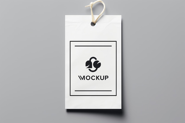 a white tag mockup