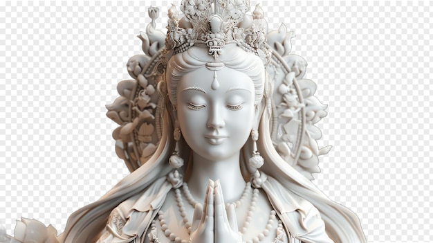 White Tara asian concept background isolated on transparent background