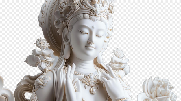 White Tara asian concept background isolated on transparent background