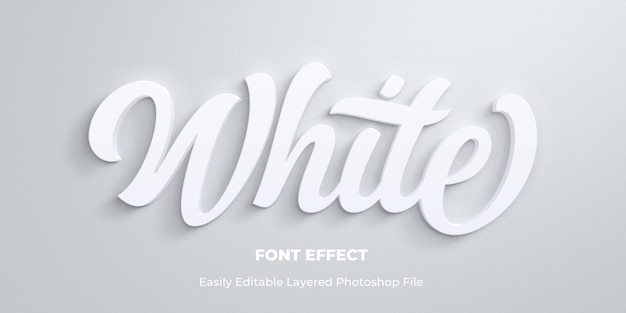 White text style effect template