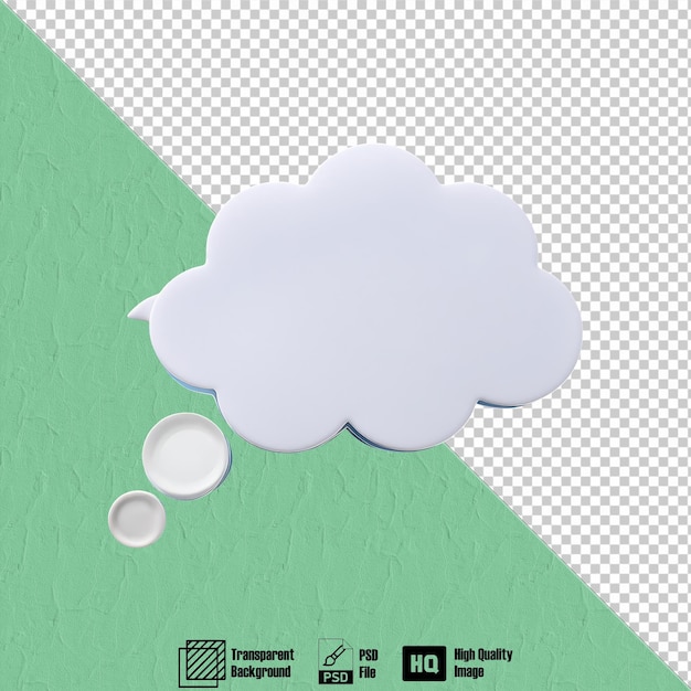 White Thought Bubble Symbol isolated on transpatent background