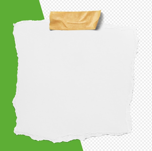 white torn paper isolated on a transparent background