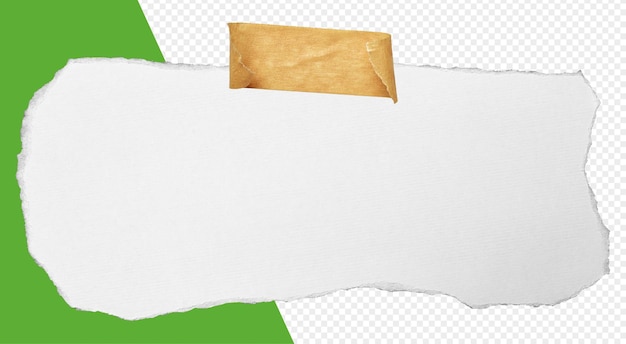 white torn paper isolated on a transparent background