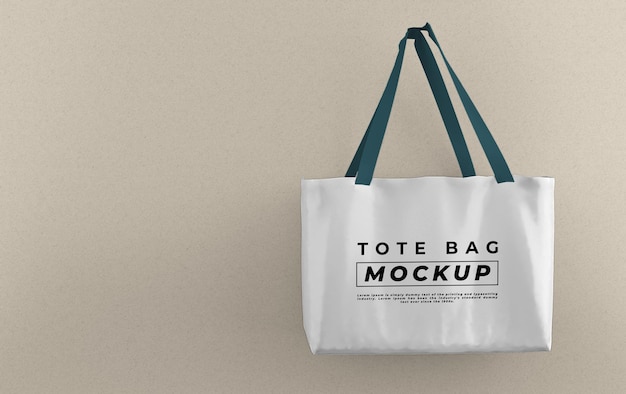 White tote bag mockup design template