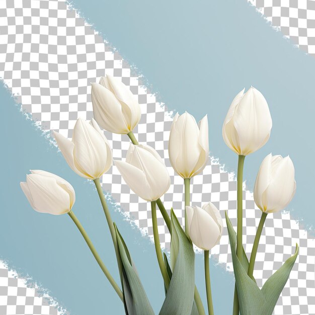 White tulip backdrop