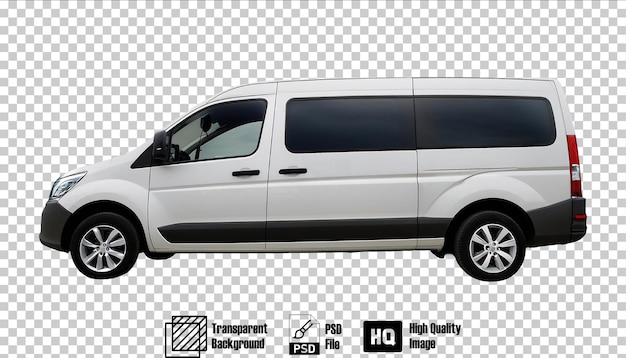 White Van isolated on transparent background