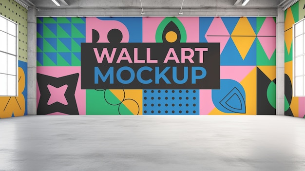 White walls mural mockup