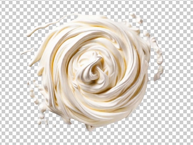 white whipped sour cream swirl