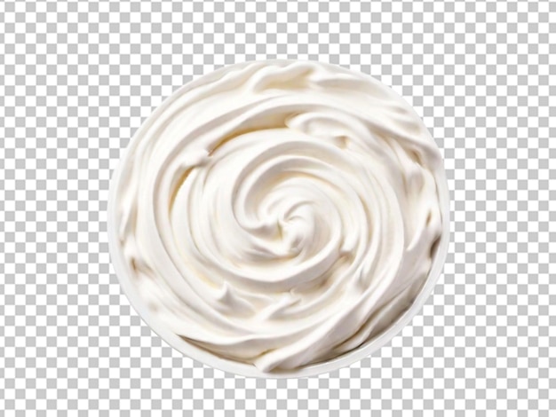 white whipped sour cream swirl