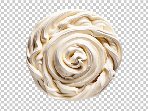 white whipped sour cream swirl